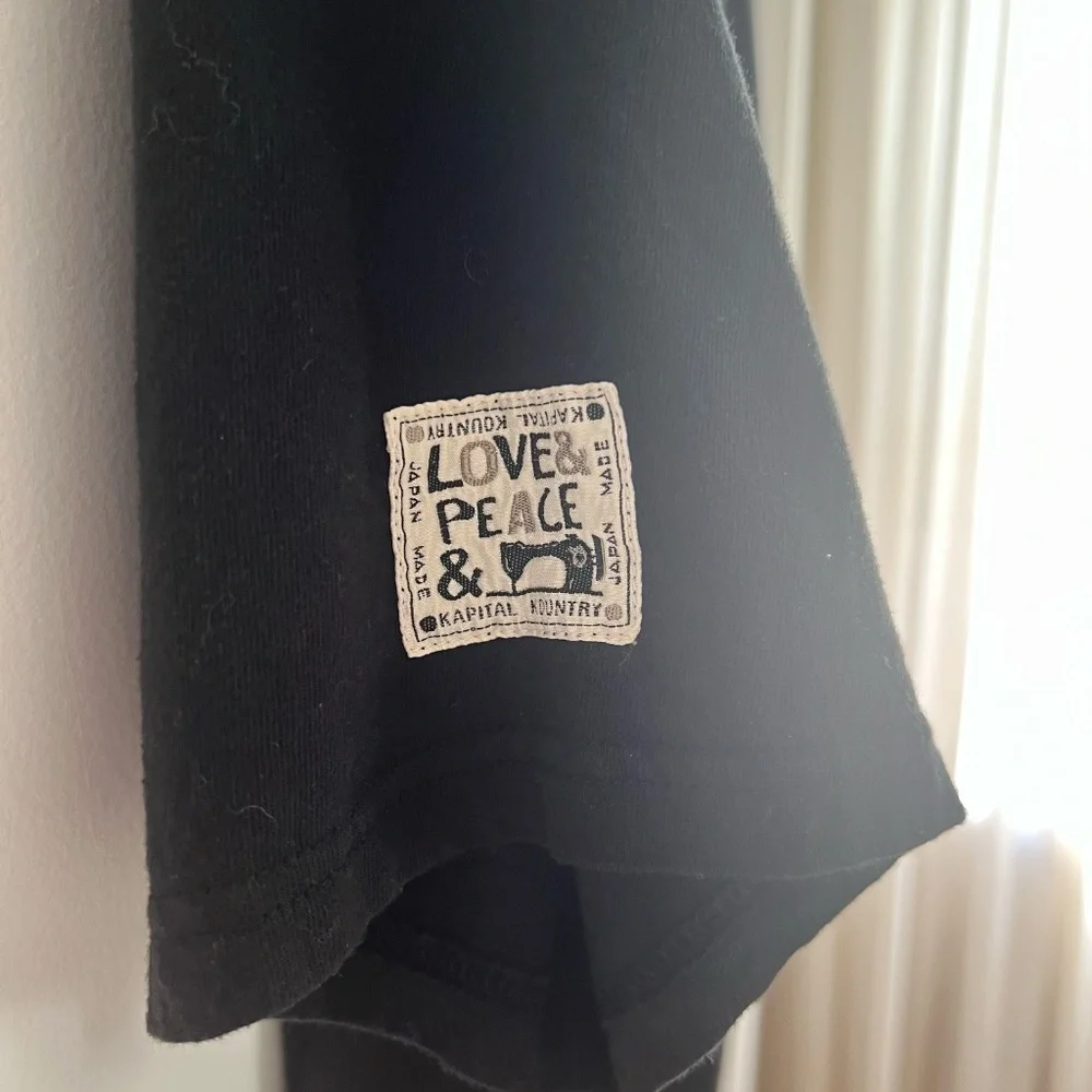 Kapital Rookie Logo Black T-Shirt - Picture 5 of 6